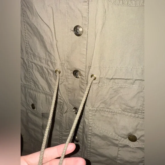 LAUREN RALPH LAUREN Women’s Button Front Drawstring Waist Cotton Dress Sz 10 ✨ - Picture 5 of 8